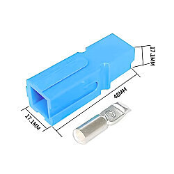Single 75A 600V Anderson Power Battery Socket - Blue - 2