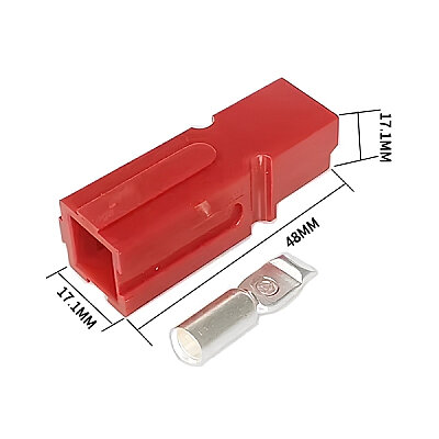 Single 75A 600V Anderson Power Battery Socket - Red - 2