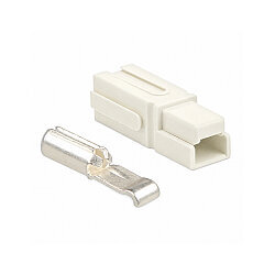 Single 75A 600V Anderson Power Battery Socket - White