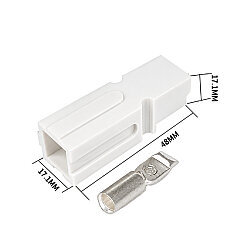 Single 75A 600V Anderson Power Battery Socket - White - 2