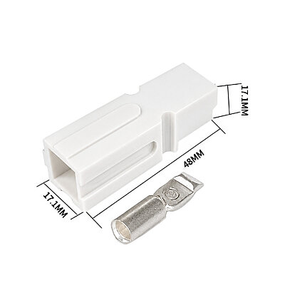 Single 75A 600V Anderson Power Battery Socket - White - 2