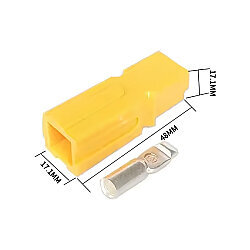 Single 75A 600V Anderson Power Battery Socket - Yellow - 2