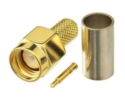 SMA-J-3 Coaxial Connector - Yellow