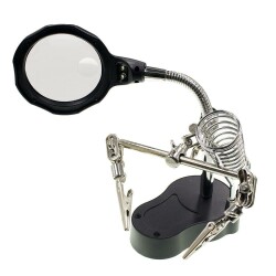 Soldering Iron Stand Helping Hand with Lens - Illuminated - MG16126-A