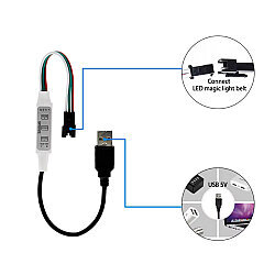 SP002E DC 5-24V RGB LED Controller - USB Powered - 3