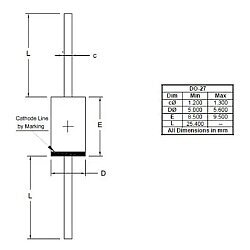 SR560 60V 5A DO-27 Schottky Diode - 2