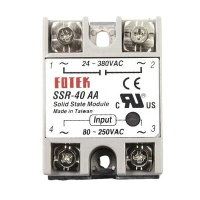 SSR-40AA Solid State Röle 40A - 80-250VAC Giriş 24-380VAC Çıkış - 1