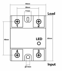 SSR-40DA Solid State Röle 40A -  3-32VDC Giriş 24-380VAC Çıkış - 2