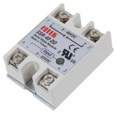 SSR-40DD Solid State Röle 40A - 3-32VDC Giriş 5-60VDC Çıkış - 1