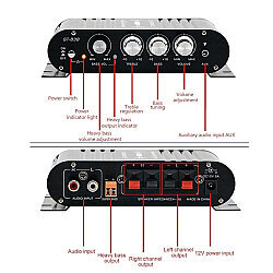 ST-838 2x20W + 40W HiFi 2.1 Channel Bluetooth Amplifier Module - 2