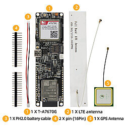 T-A7670E R2 with GPS ESP32 4G LTE Cat.1 MCU32 Development Board - 4