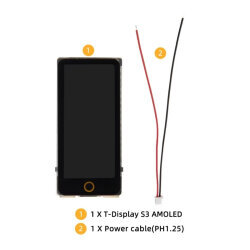 T-Display-S3 V1.0 AMOLED 1.91" Touchscreen Development Board - Soldered - 2