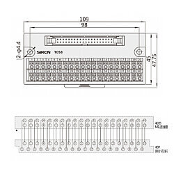 T058 24V 1A 40-Bit Input Rail Type Universal PLC Terminal Block - 3