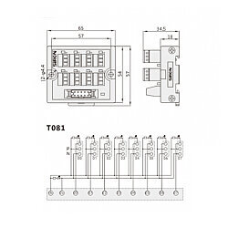 T081-T 24V 1A 8-Bit Giriş Ray Tipi Terminal Blok - 3