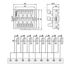 T083 24V 1A 8-Bit Giriş Ray Tipi Terminal Blok - 3