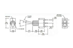T80-T ON-ON 3-Pin Yaylı Toggle Switch - 3