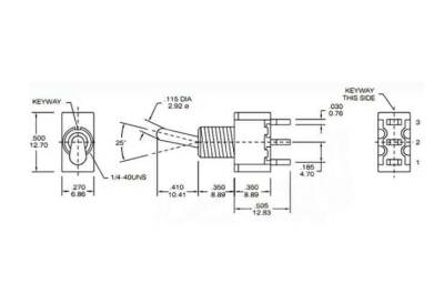 T80-T ON-ON 3-Pin Yaylı Toggle Switch - 3