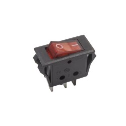 T85 Single Narrow 2-Pin On/Off Switch - Red