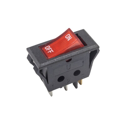 T85 Tekli Dar Işıklı On/Off Anahtar - Kırmızı - 1