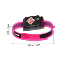 TA-001 Kablosuz Silikon Antistatik Bileklik - Pembe - 3