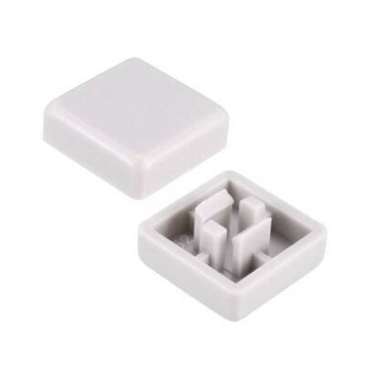 Tact Switch Kapağı Kare Gri - 10x10x5mm - 1