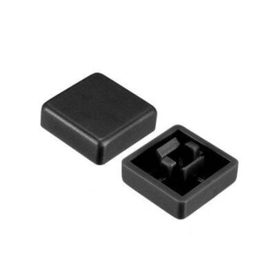 Tact Switch Kapağı Kare Siyah - 10x10x5mm - 1