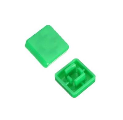 Tact Switch Kapağı Kare Yeşil - 10x10x5mm - 1