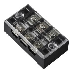 TB-2503 3P Double Row Terminal Block - 600V 25A