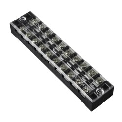 TB-2510 10P Double Row Terminal Block - 600V 25A