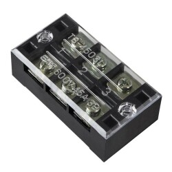 TB-4503 3P Double Row Terminal Block - 600V 45A