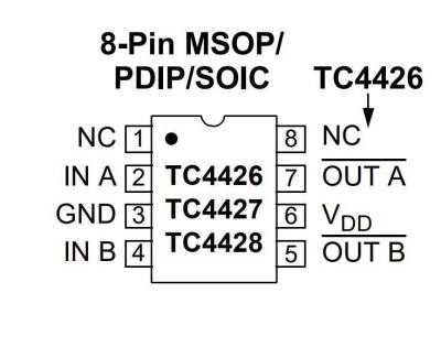 TC4426CPA DIP-8 Mosfet Sürücü Entegresi - 2