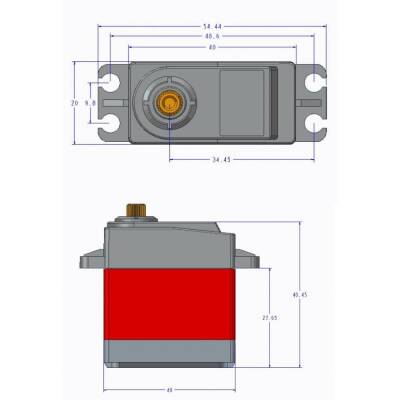 TD-8120MG 20KG Su Geçirmez Dijital Servo Motor - 3