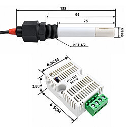 TDS Water Quality Measurement Sensor and Transmitter Module - RS485 0-2000ppm - 4