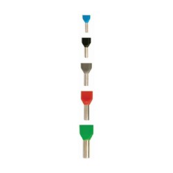 TE1008 5.5 mm Red Insulated Double Entry Ferrule - 10 Pieces