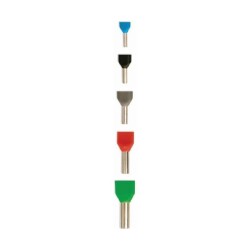 TE4012 8 mm Orange Insulated Double Entry Ferrule - 10 Pieces
