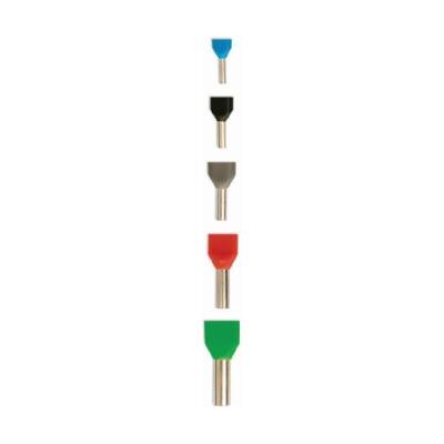 TE4012 8 mm Orange Insulated Double Entry Ferrule - 10 Pieces - 1