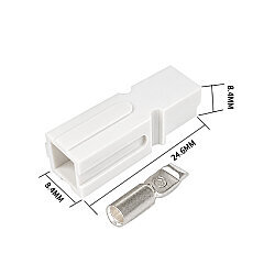 Tekli 30A 600V Anderson Power Akü Soketi - Beyaz - 2