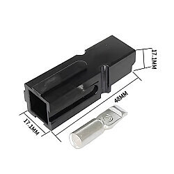 Tekli 75A 600V Anderson Power Akü Soketi - Siyah - 2