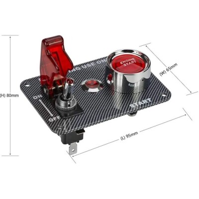 Tekli ON-OFF Toggle Switch Panel - Motor Start Butonlu - 2