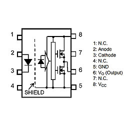 TLP350(TP1,F) SMD-DIP-8 Mantık Çıkışlı Optokuplör Entegresi - 2
