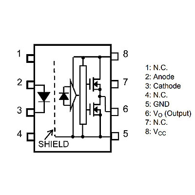 TLP350(TP1,F) SMD-DIP-8 Mantık Çıkışlı Optokuplör Entegresi - 2