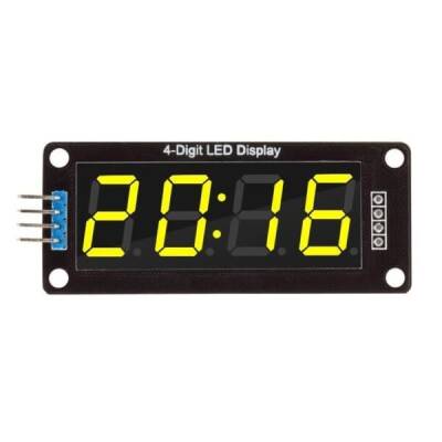 TM1637 4 Digit Led Display Saat Modülü - Sarı - 1