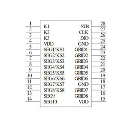 TM1638 SOP-28 SMD 7-Segment Display Entegresi - 2