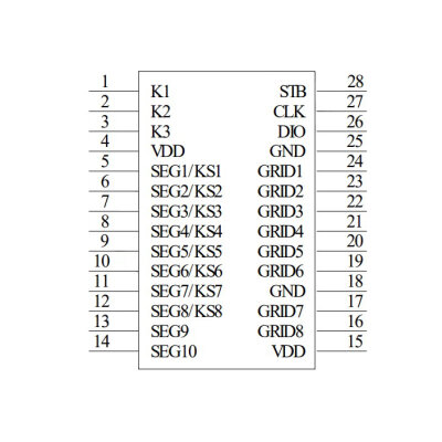 TM1638 SOP-28 SMD 7-Segment Display Entegresi - 2