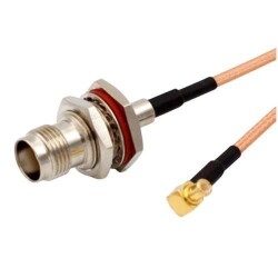 TNC-KY - MCX-JW RG316 Geniş Başlı Dönüştürücü Kablo - 12cm