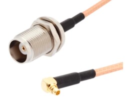 TNC-KY - MMCX-JW RG316 Converter Cable - 10cm