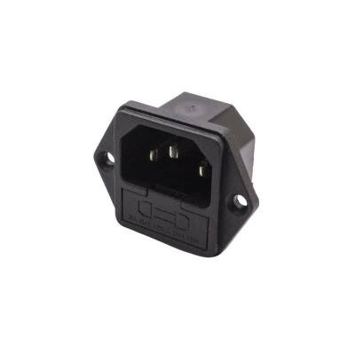 Triple Male Power Socket with Fuse Slot - 1