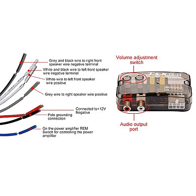 TSK TD-22 12V Oto Ses Sinyal Dönüştürücü- Amfi Deck Çevirici - 2
