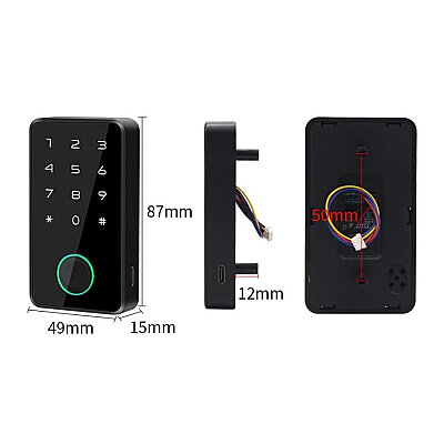 Tuya APP Fingerprint Reader Smart Electronic Cabinet/Drawer Lock - 3