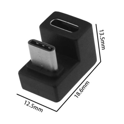 Type-C Dişi Erkek Dönüştürücü Soket - 180 Derece - 2